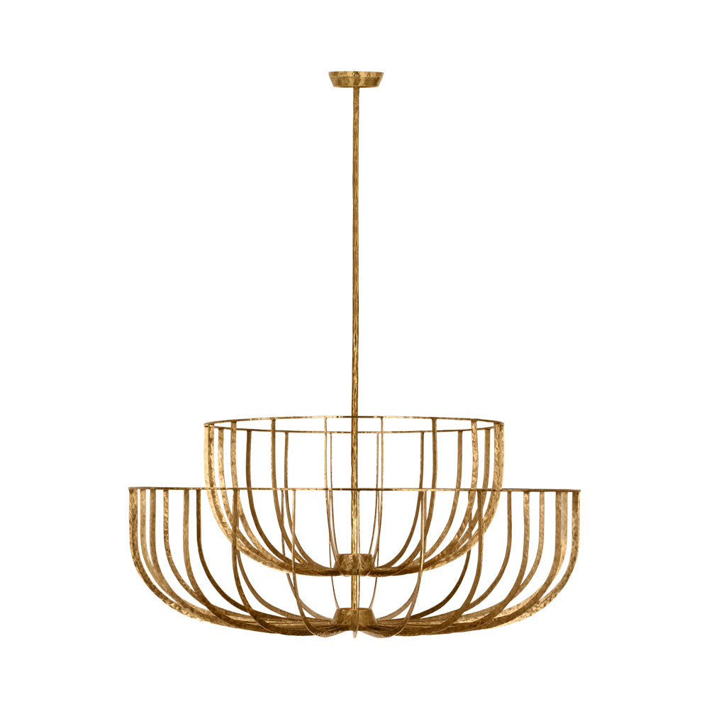 Sanchi LED Chandelier in Polished Antique Brass (X-Large).