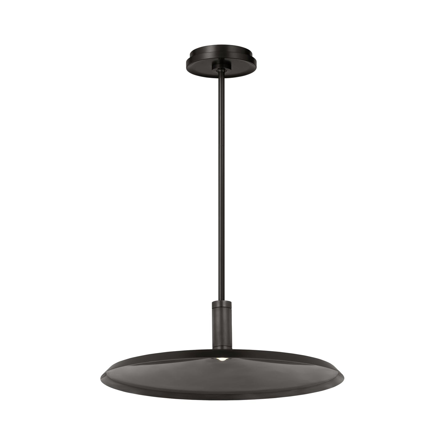 Saucer LED Pendant Light in Bronze and Darkened Brass(Large/3000K-1800K Warm Dim).