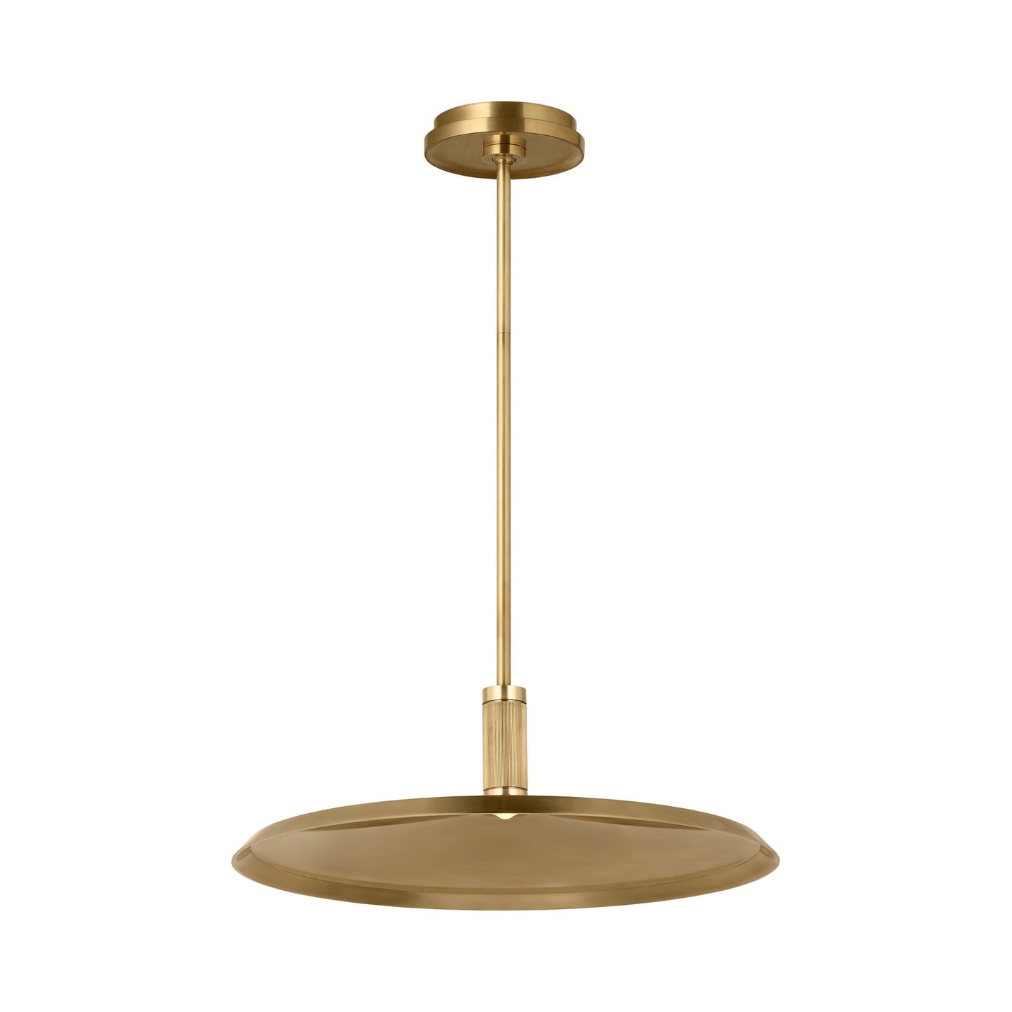 Saucer LED Pendant Light in Hand Rubbed Antique Brass(Large/3000K-1800K Warm Dim).
