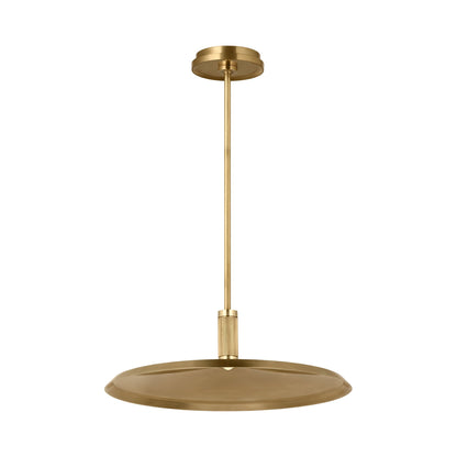 Saucer LED Pendant Light in Hand Rubbed Antique Brass(Large/3000K-1800K Warm Dim).