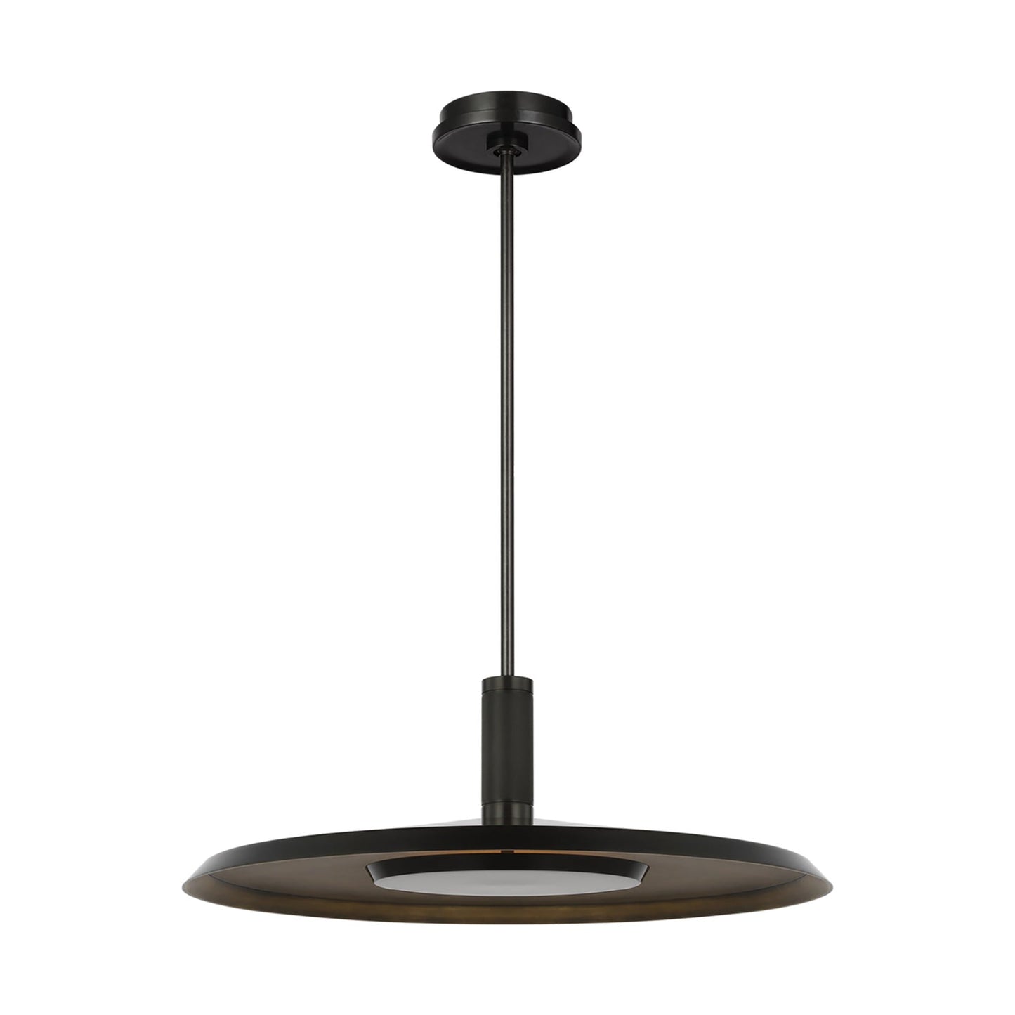Saucer LED Pendant Light in Dark Bronze/Darkened Brass(X-Large/2700K).