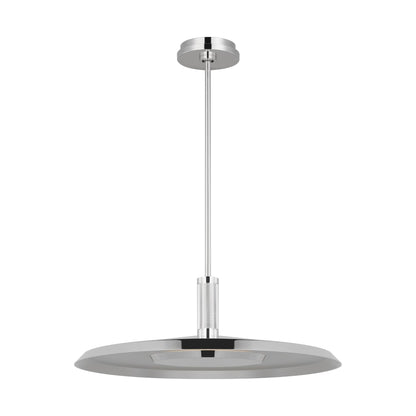 Saucer LED Pendant Light in Polished Nickel(X-Large/2700K).