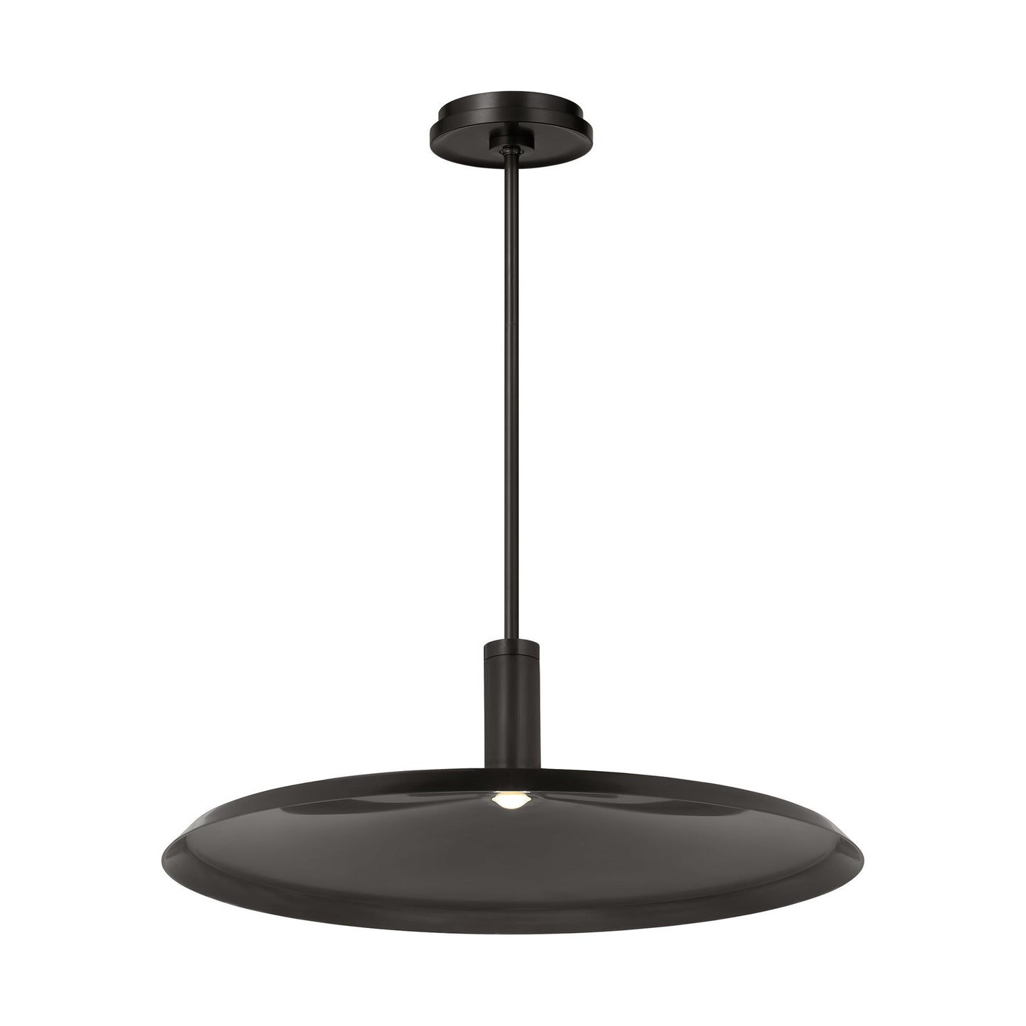 Saucer LED Pendant Light in Bronze and Darkened Brass(X-Large/3000K-1800K Warm Dim).