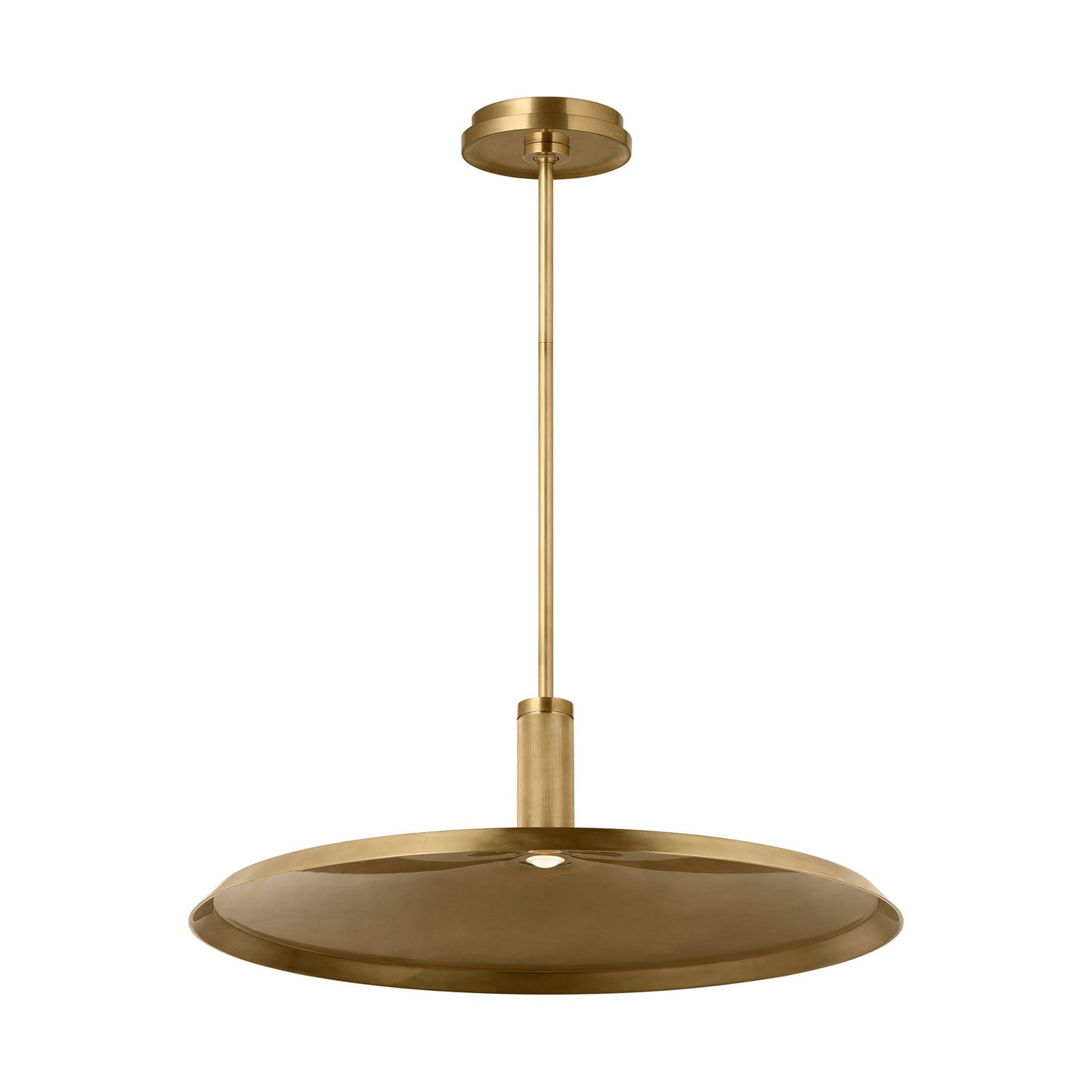 Saucer LED Pendant Light in Hand Rubbed Antique Brass(X-Large/3000K-1800K Warm Dim).