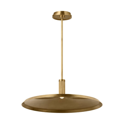 Saucer LED Pendant Light in Hand Rubbed Antique Brass(X-Large/3000K-1800K Warm Dim).