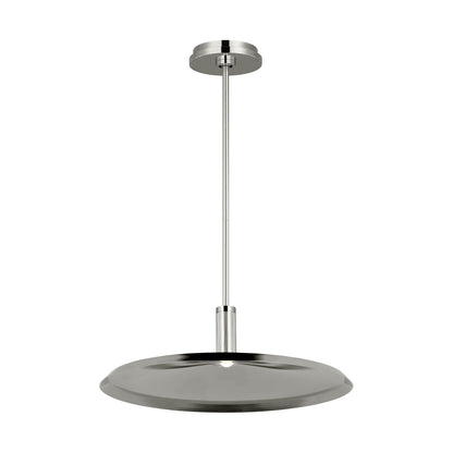 Saucer LED Pendant Light in Polished Nickel(X-Large/3000K-1800K Warm Dim).