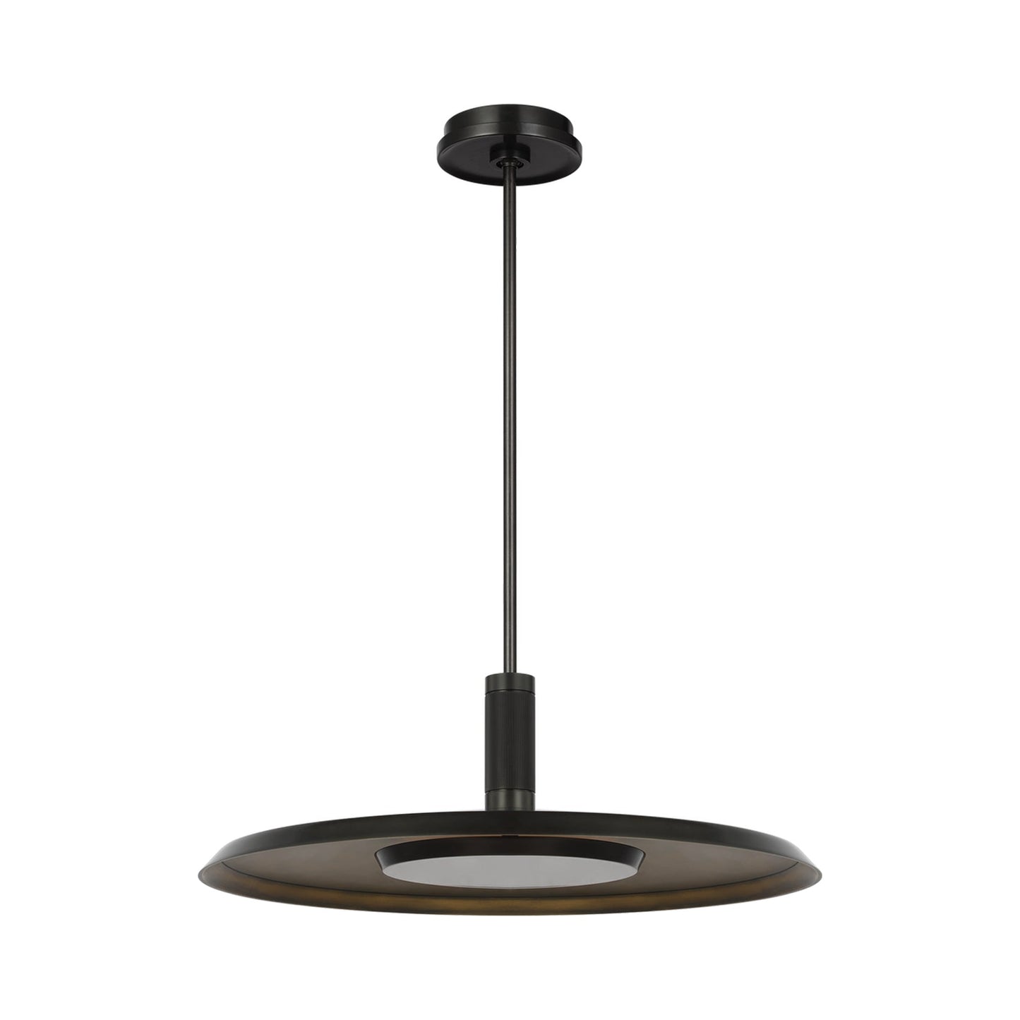 Saucer LED Pendant Light in Dark Bronze/Darkened Brass (Large/2700K).