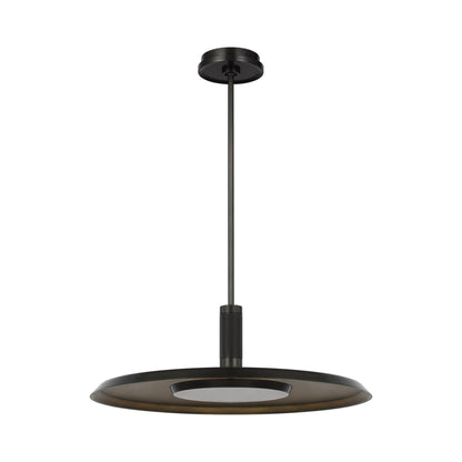 Saucer LED Pendant Light in Dark Bronze/Darkened Brass (Large/2700K).