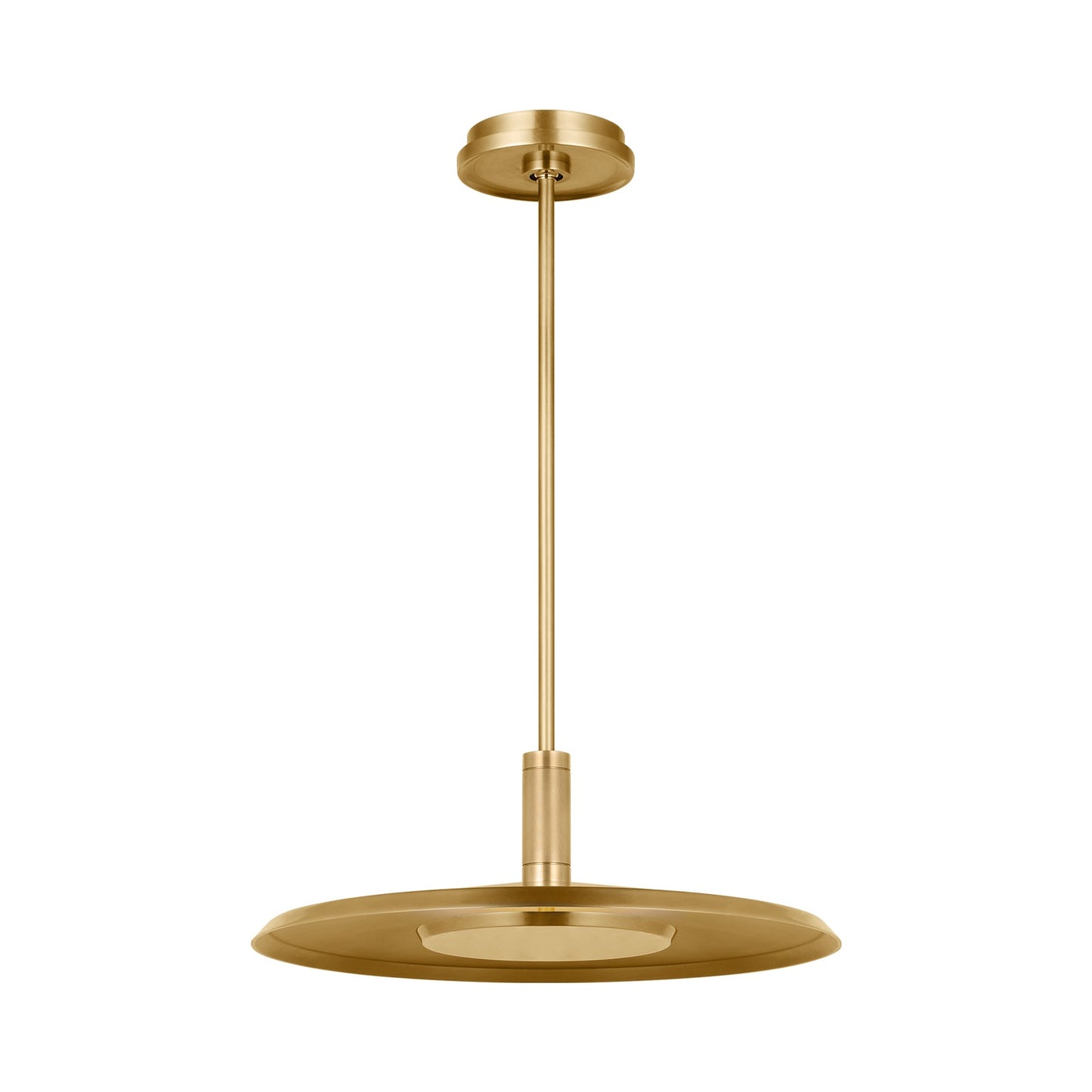 Saucer LED Pendant Light in Natural Brass (Large/2700K).