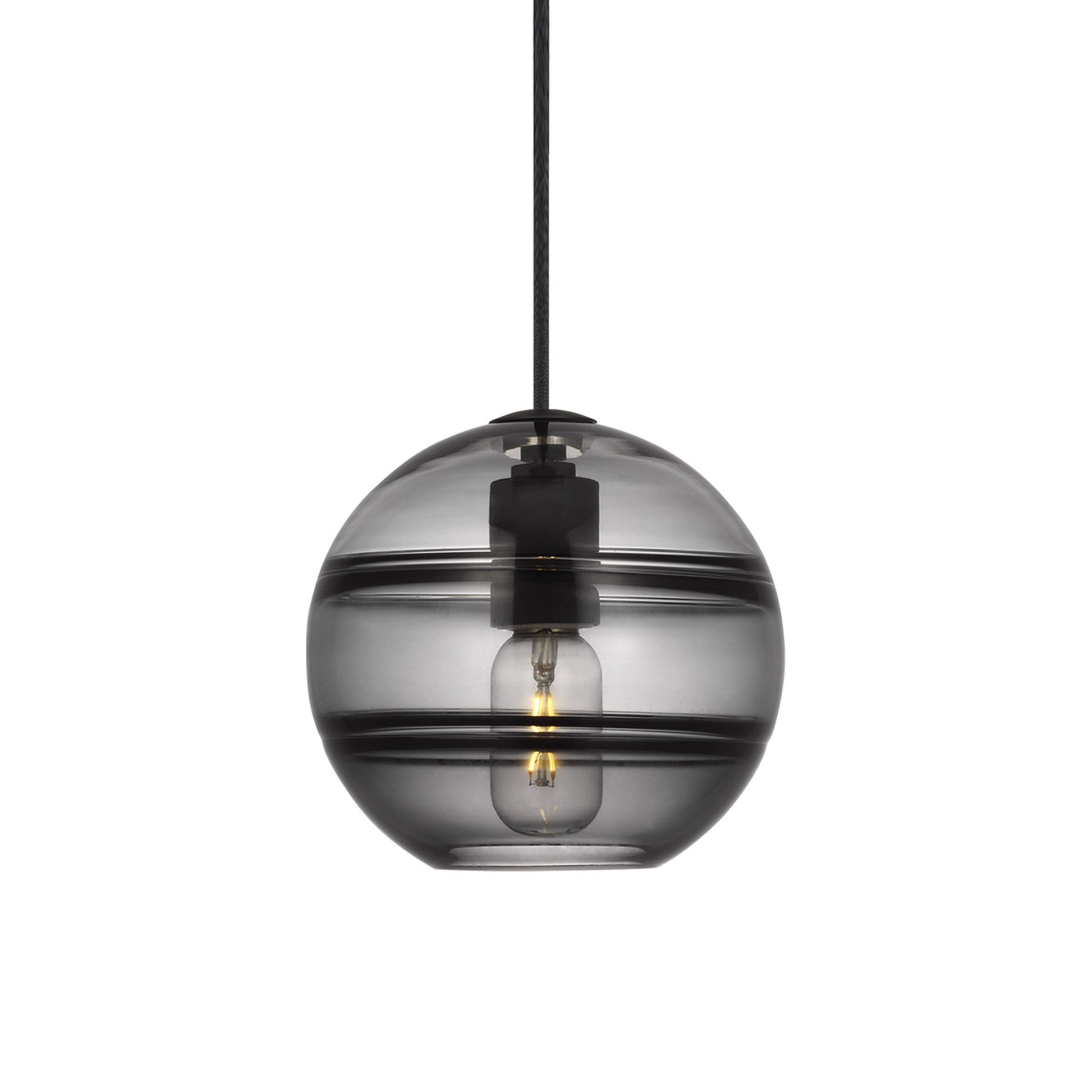 Sedona Pendant Light in Nightshade Black / Transparent Smoke (Medium).