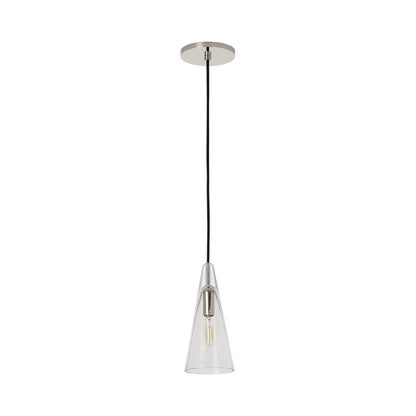 Selina Pendant Light in Polished Nickel.