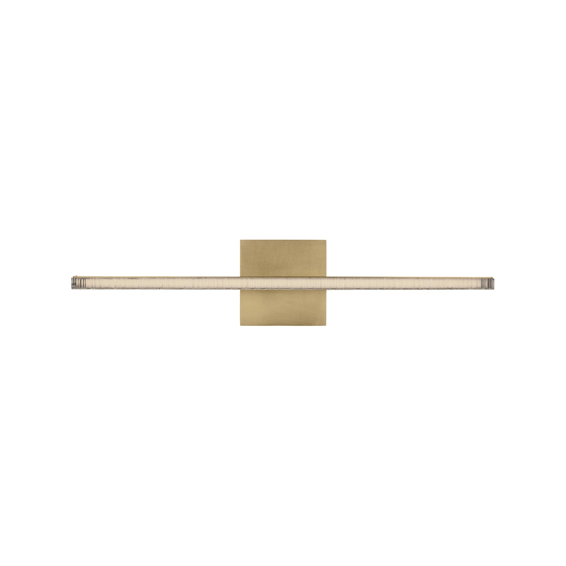 Serre LED Bath Vanity Light in Natural Brass (24-Inch).
