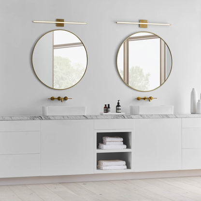 Serre LED Bath Vanity Light in bathroom.