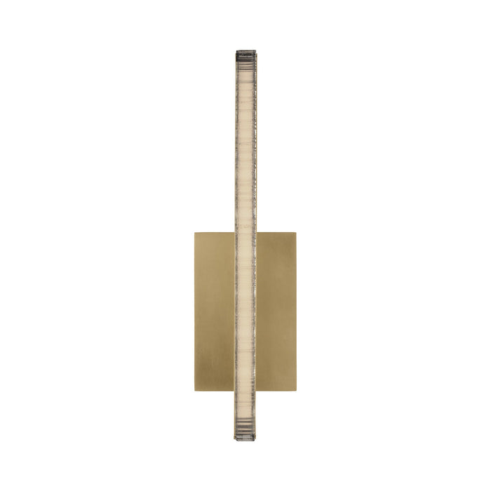 Serre LED Wall Light in Natural Brass.