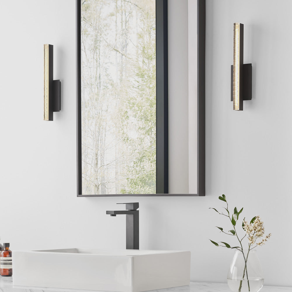 Serre LED Wall Light in bathroom.