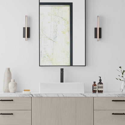 Serre LED Wall Light in bathroom.