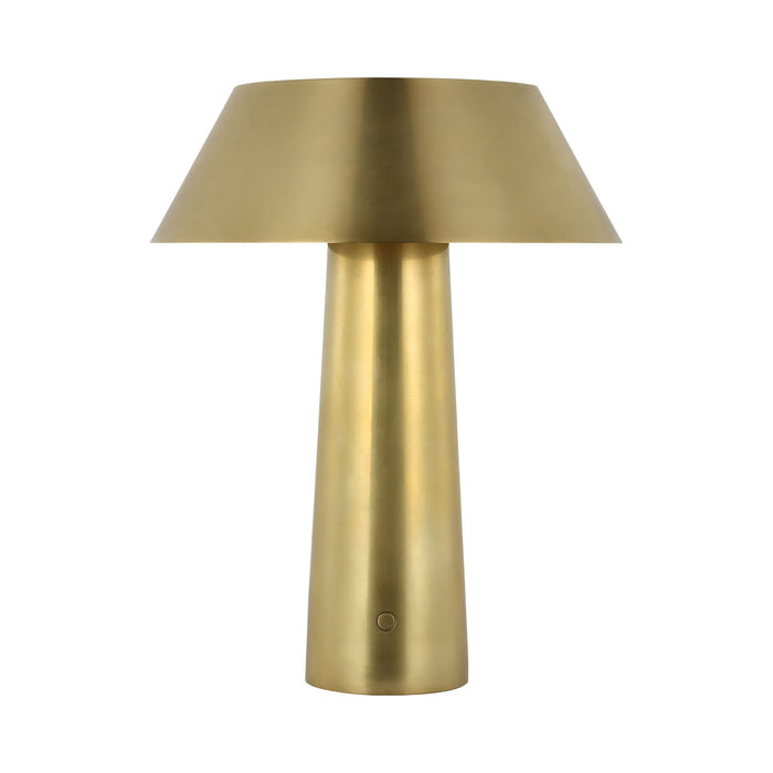 Sesa LED Table Lamp in Hand Rubbed Antique Brass (13-Inch).