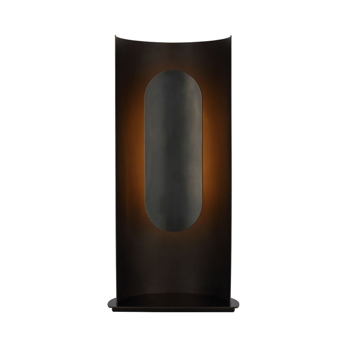 Shielded LED Table Lamp in Bronze.