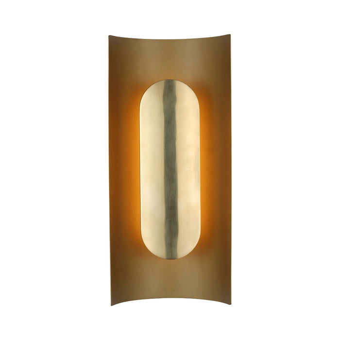 Shielded LED Wall Light in Hand Rubbed Antique Brass.