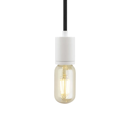 SoCo 16 Foot Pendant Light in White/Black Cord.