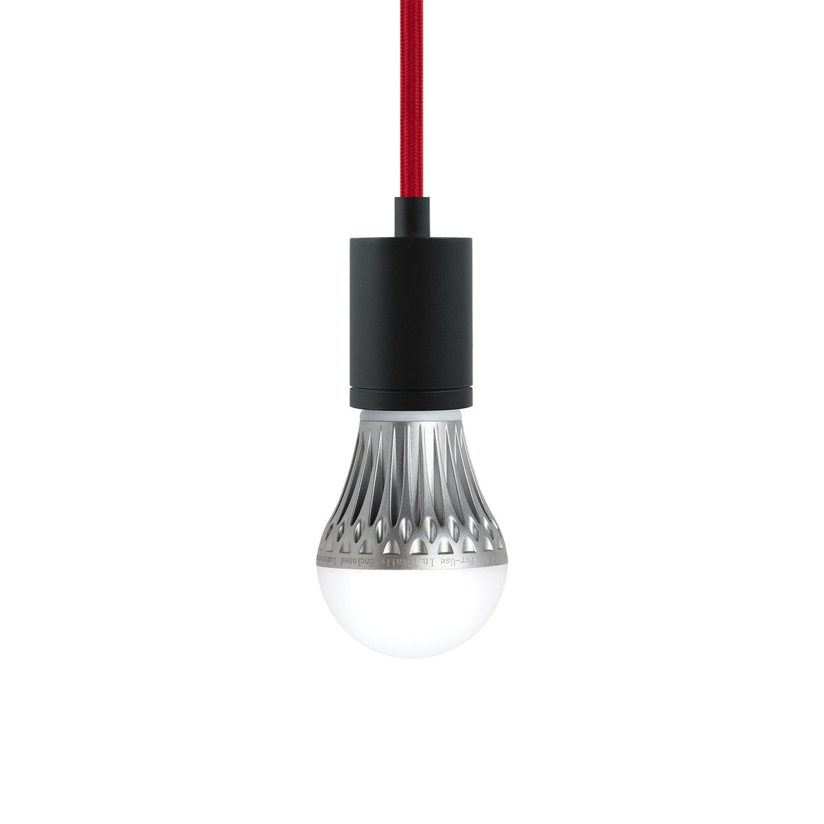 SoCo 24 Foot Pendant Light in Black/Red Cord.