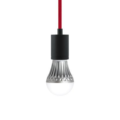 SoCo 24 Foot Pendant Light in Black/Red Cord.