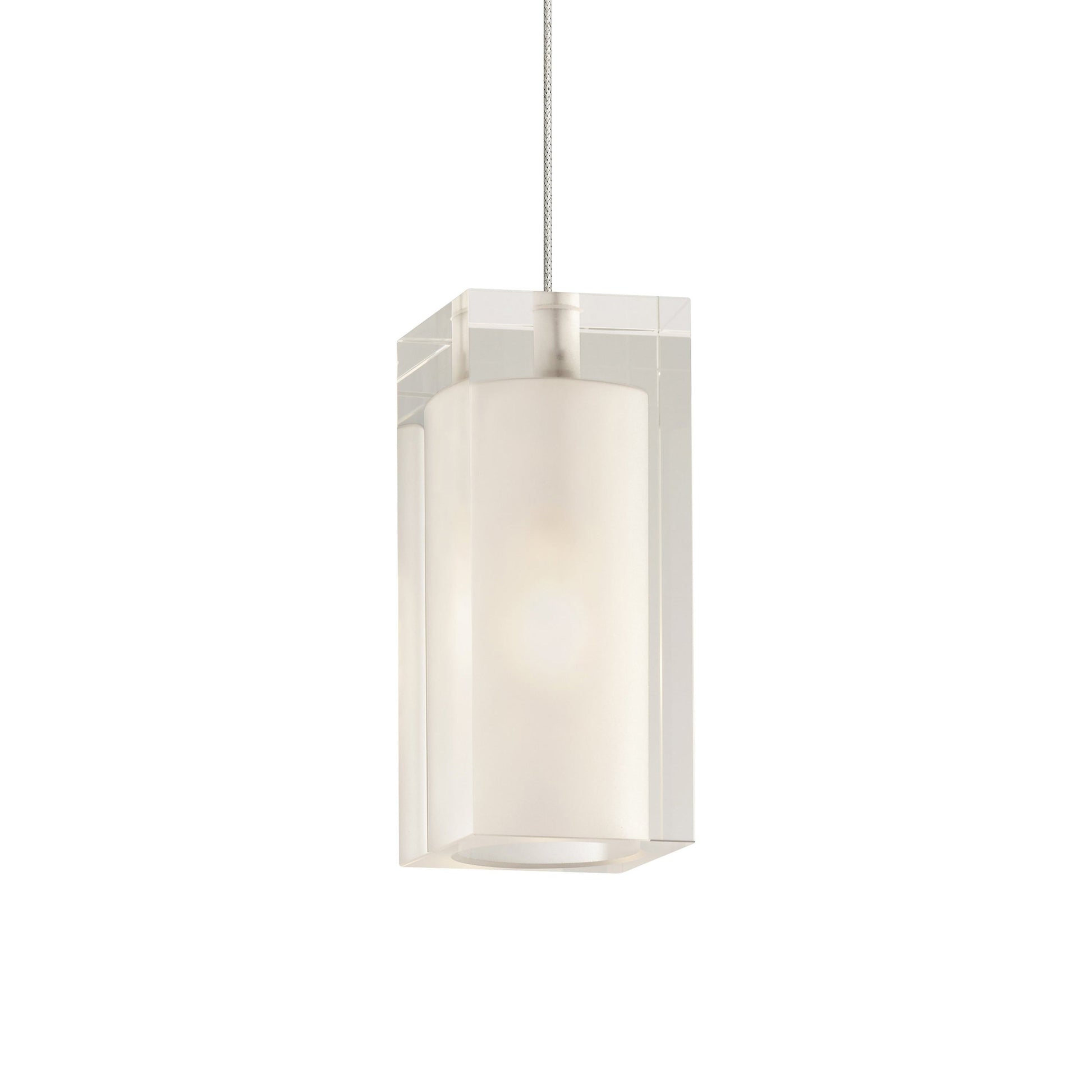 Solitude Low Voltage Pendant Light in Satin Nickel.