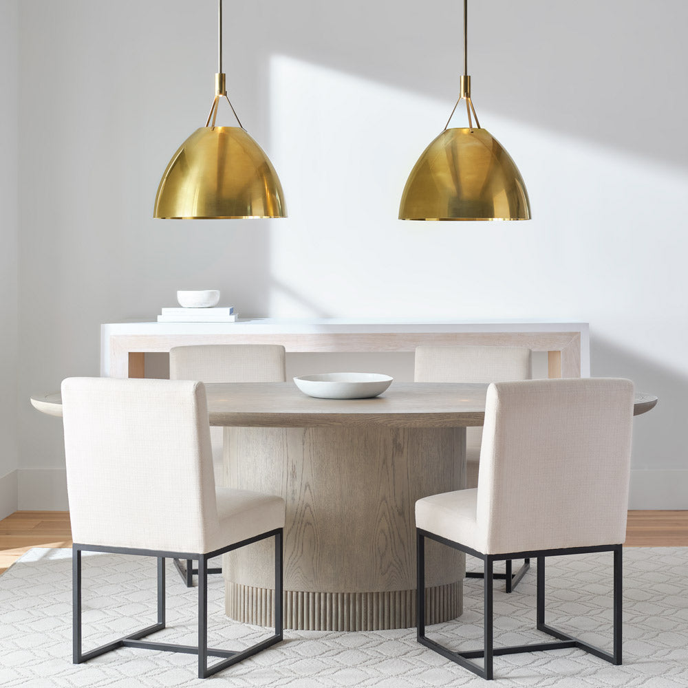 Sospeso Dome LED Pendant Light in dining room.