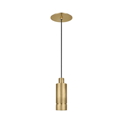 Sottile LED Pendant Light in Natural Brass (Small).