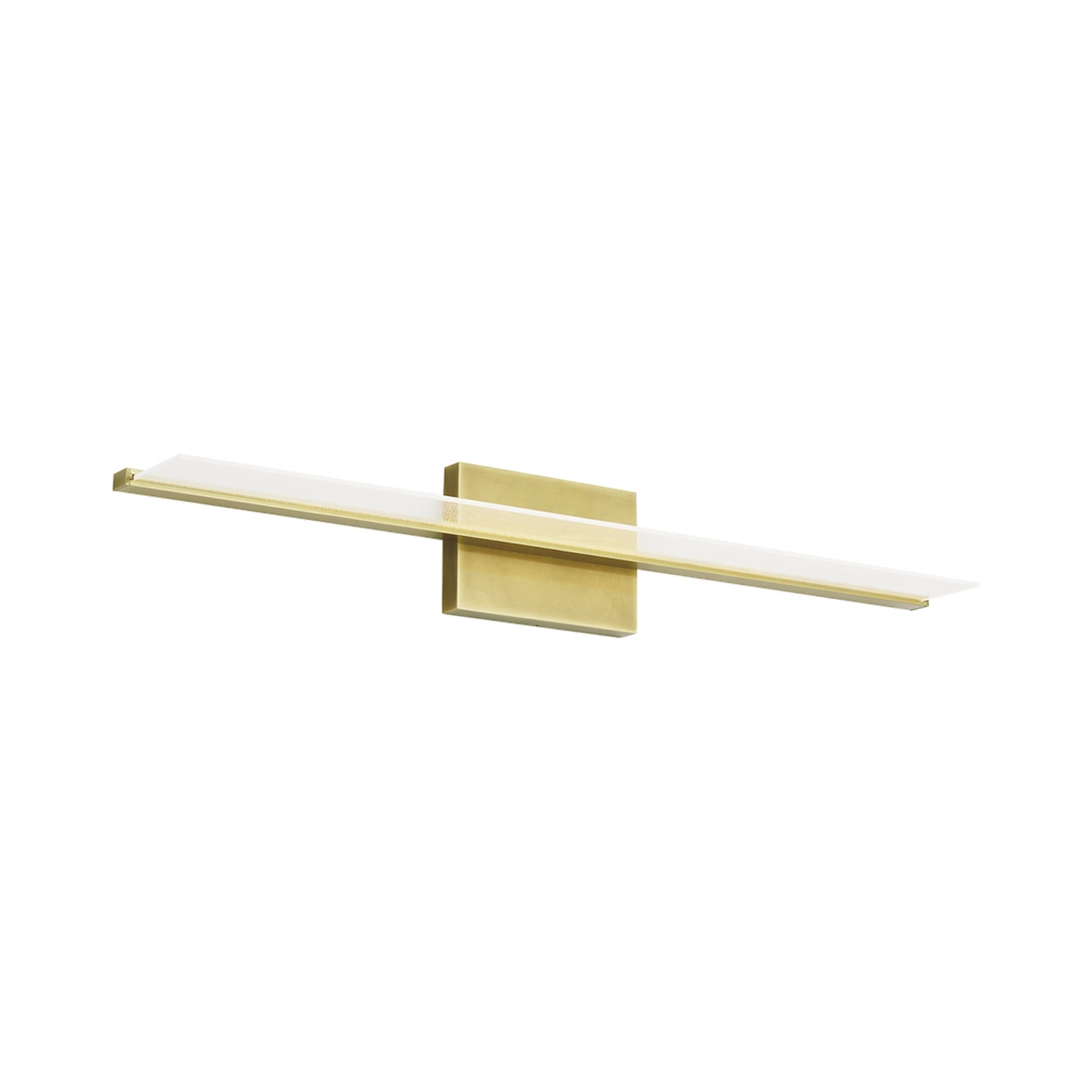 Span LED Bath Vanity Light in Plated Brass (35.3-Inch).