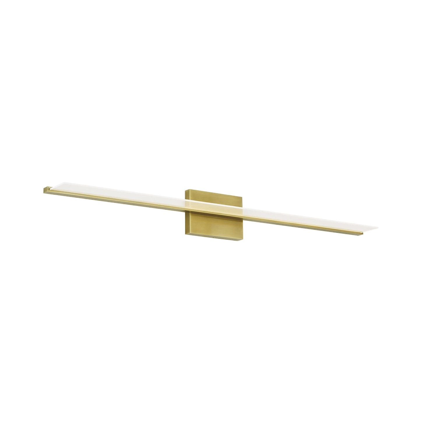 Span LED Bath Vanity Light in Plated Brass (46.8-Inch).