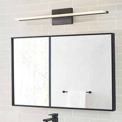 Span LED Bath Vanity Light in bathroom.