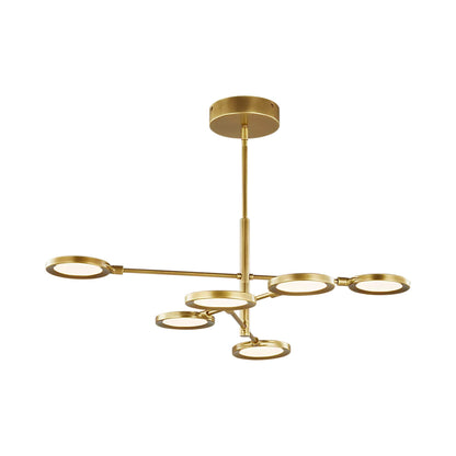 Spectica LED Chandelier in Plated Brass (6-Light).