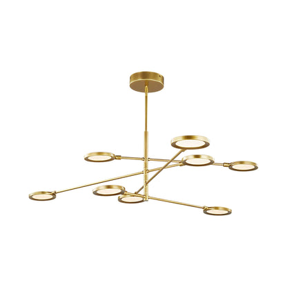 Spectica LED Chandelier in Plated Brass (8-Light).