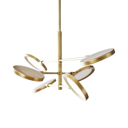 Spectica LED Chandelier in Plated Brass (6-Light).