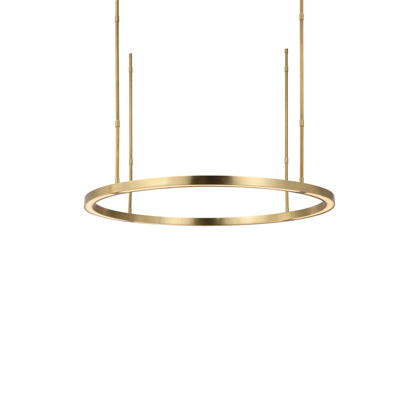 Stagger LED Chandelier in Hand Rubbed Antique Brass (Medium).