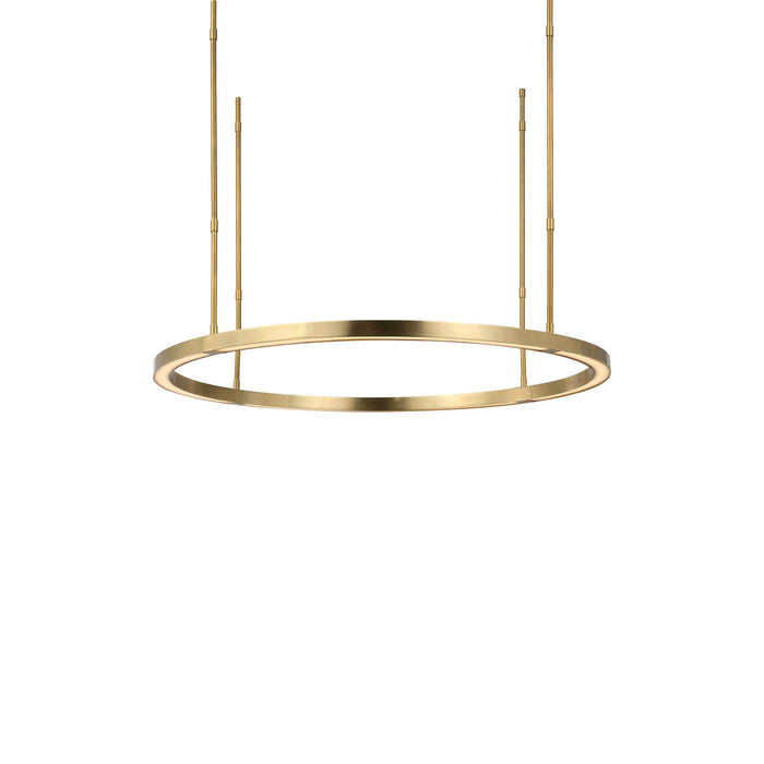 Stagger LED Chandelier in Hand Rubbed Antique Brass (Medium).