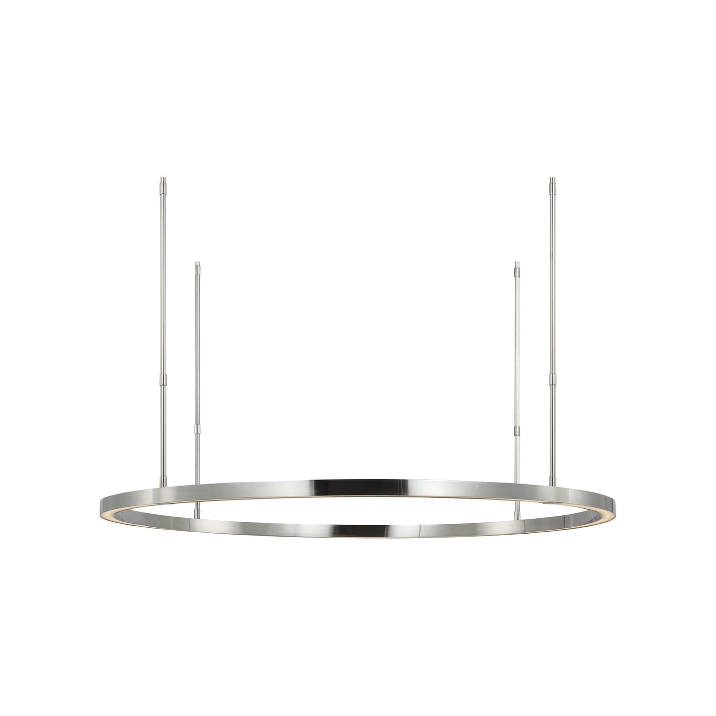 Stagger LED Chandelier in Polished Stainless Steel (Large).