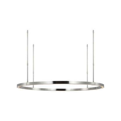 Stagger LED Chandelier in Polished Stainless Steel (Large).