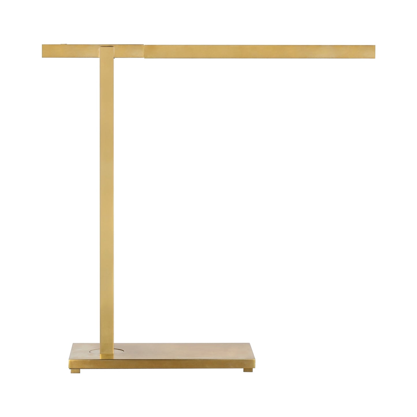 Stagger LED Table Lamp in Natural Brass.