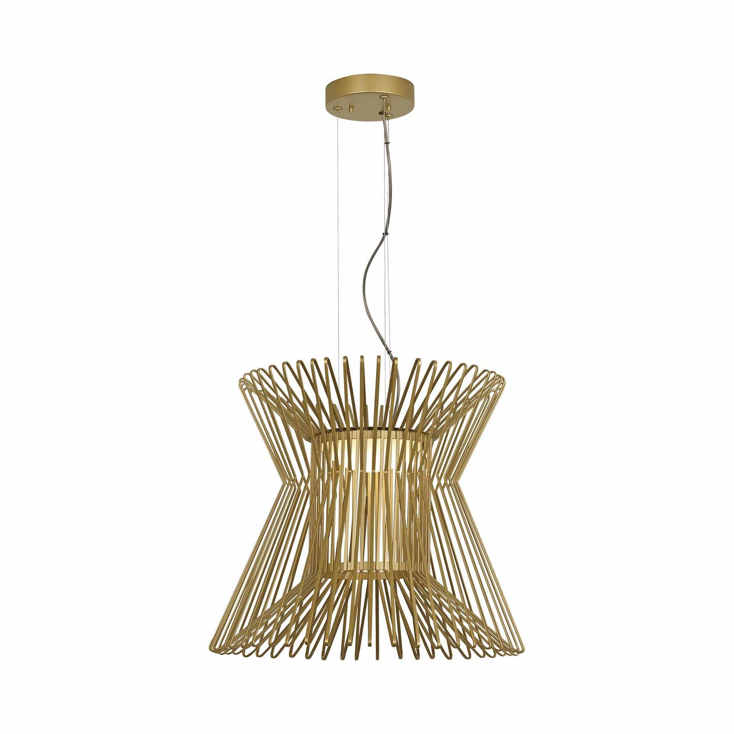 Syrma LED Pendant Light in Satin Gold.