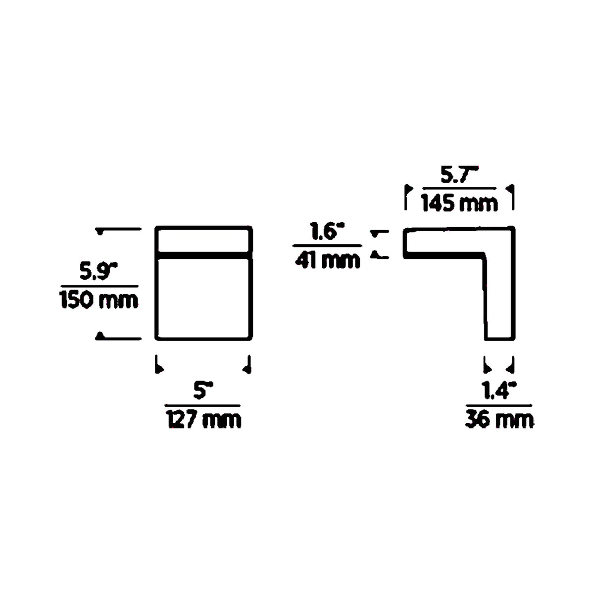 Taag Outdoor LED Wall Light - line drawing.