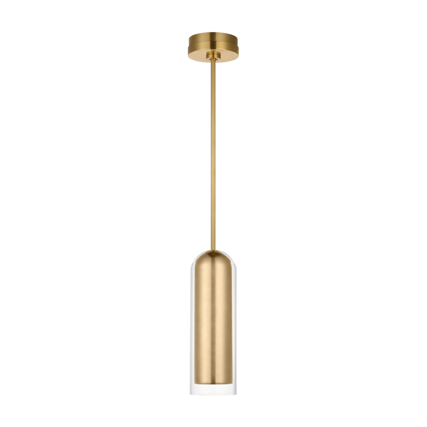 Tala LED Pendant Light in Hand-Rubbed Antique Brass (15-Inch).