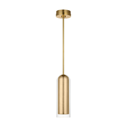 Tala LED Pendant Light in Hand-Rubbed Antique Brass (15-Inch).