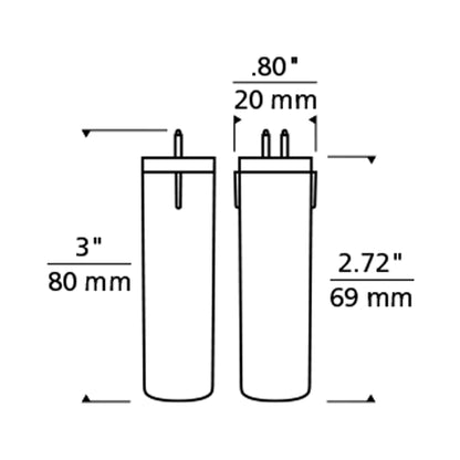 Tech Lighting LED Bi-Pin Module - line drawing.