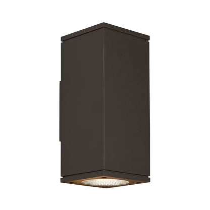 Tegel 18 Downlight Outdoor LED Wall Light in Bronze (12-Inch).