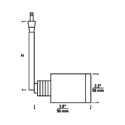 Tellium LED Head Pendant Light - line drawing.