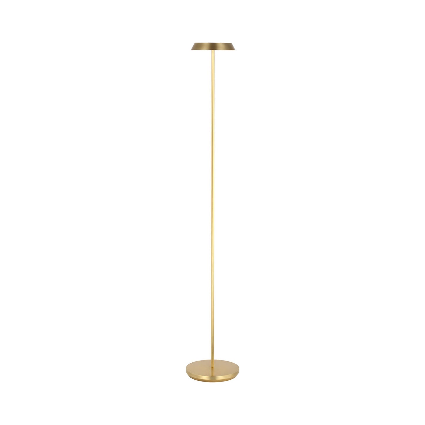 Tepa LED Floor Lamp in Hand Rubbed Antique Brass.