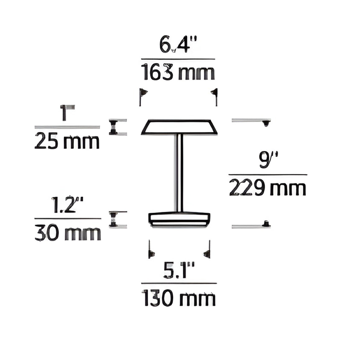 Tepa LED Table Lamp - line drawing.