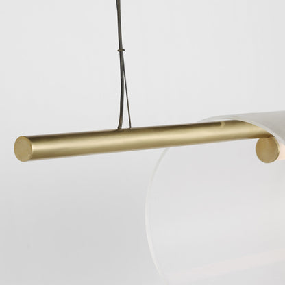 Trace Double Linear LED Chandelier in Detail.